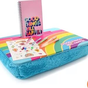 Colorful Lap Desk with Notebook and Pens